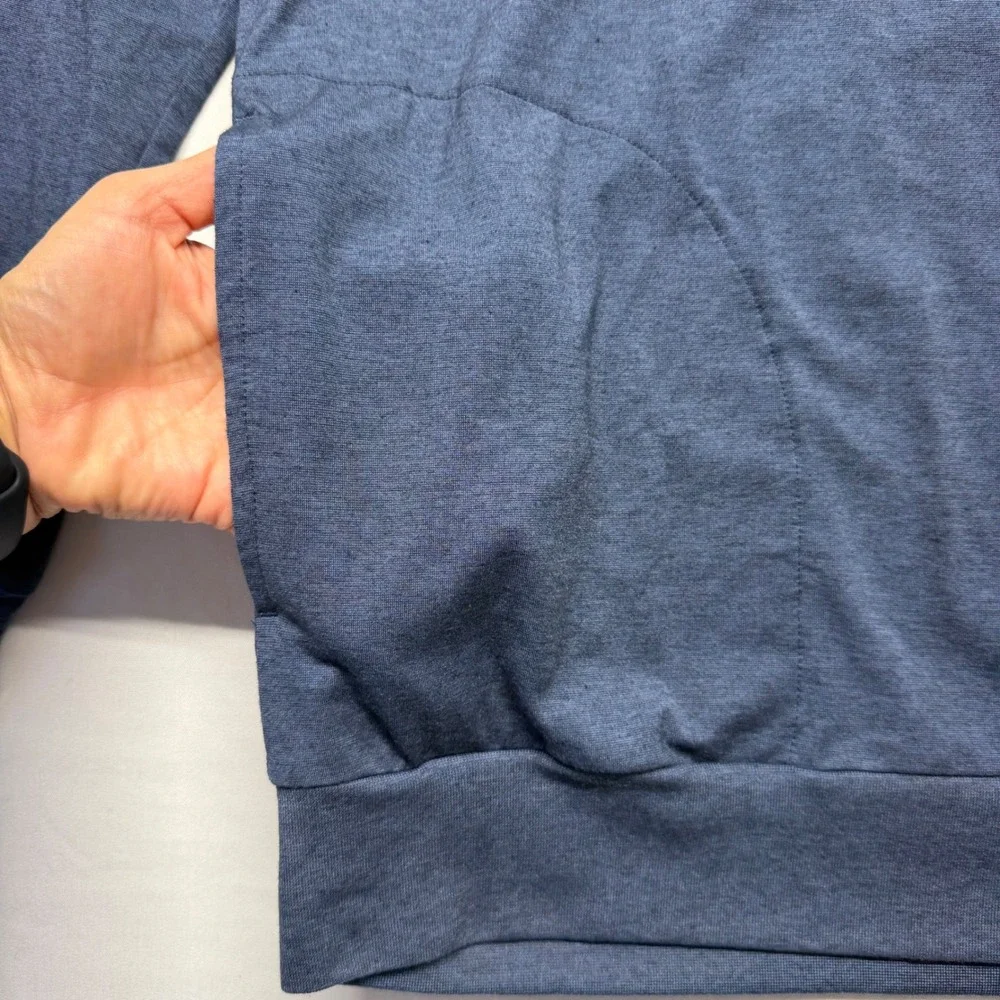 Hard Rock TravisMathew Quarter Zip Pullover Mens M Blue Golf Stretch Pockets